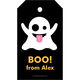 Emoji Halloween Ghost Hanging Gift Tags with Organza Bags Image 3 of 3